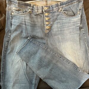 Torrid Blue Denim Jeans with Button Detail